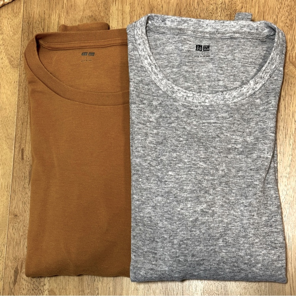 LIKE NEW - 2 Uniqlo Long Sleeve Tees